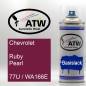 Preview: Chevrolet, Ruby Pearl, 77U / WA166E: 400ml Sprühdose, von ATW Autoteile West.